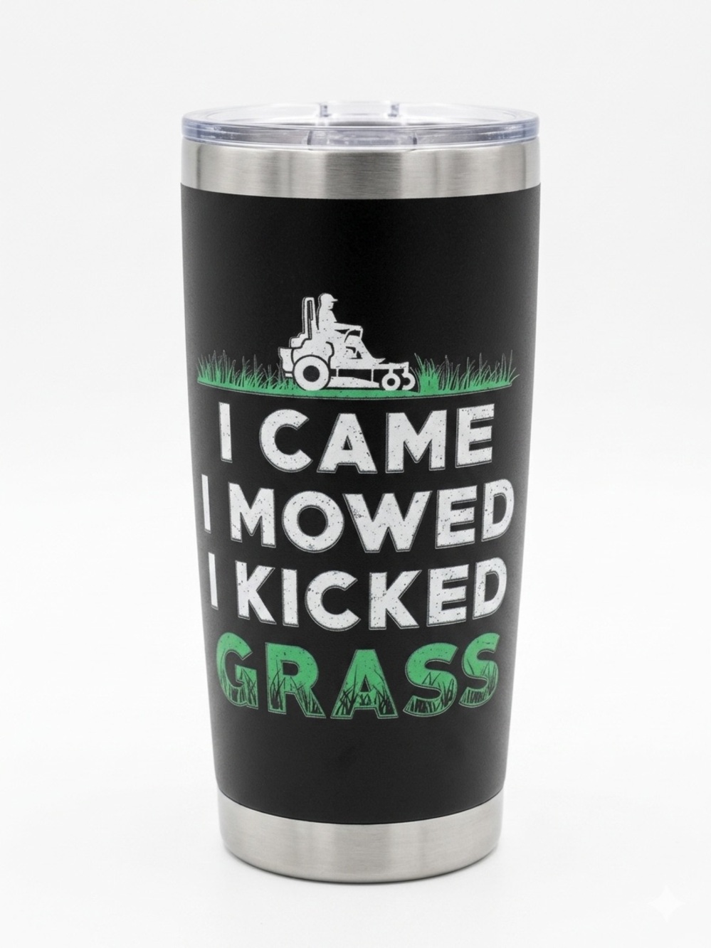 I Came I Mowed I Kicked Grass Funny Lawn Mowing Mug Gift 20oz Coffee Cup Tumbler